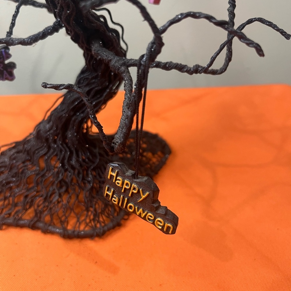 6/$25 Halloween Black Tree Decor with Ghost and Sign Accents - Picture 4 of 16